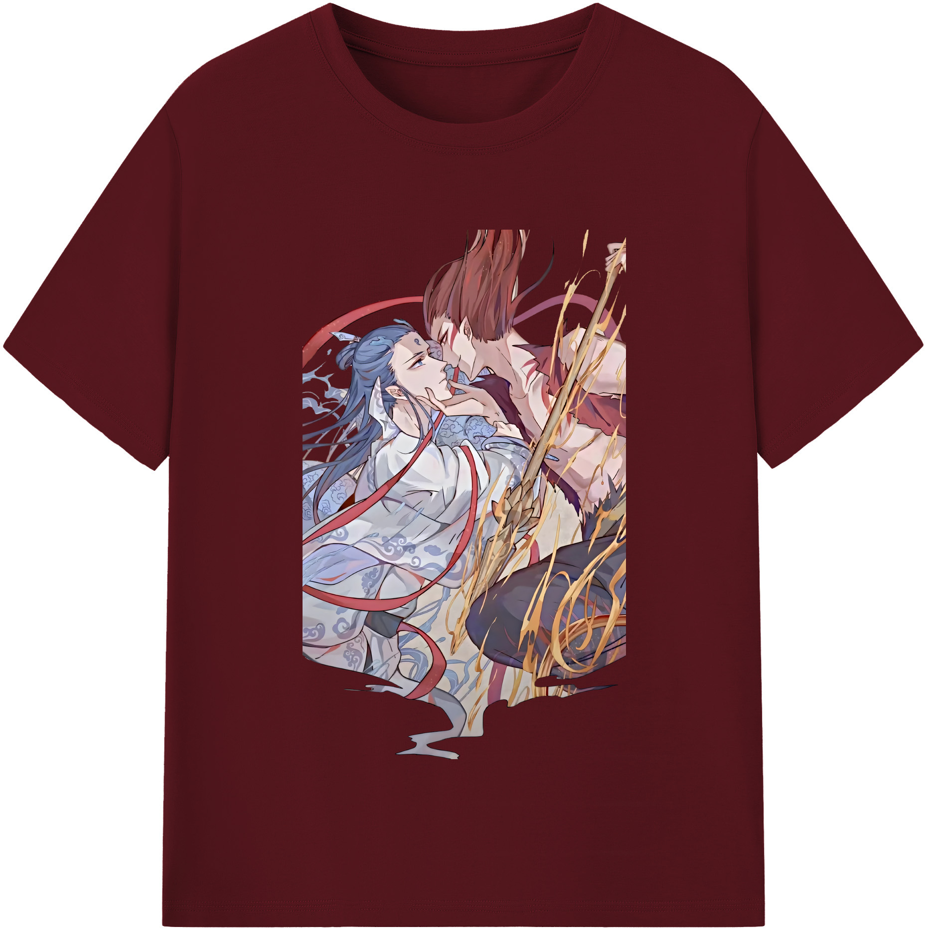 （画像用） Ne Zha 2 ナタ 魔童の大暴れ 綿100％半袖Tシャツ（フロントプリント）